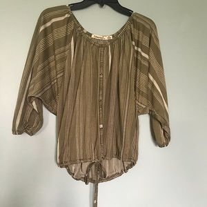 Liberty Love green striped blouse